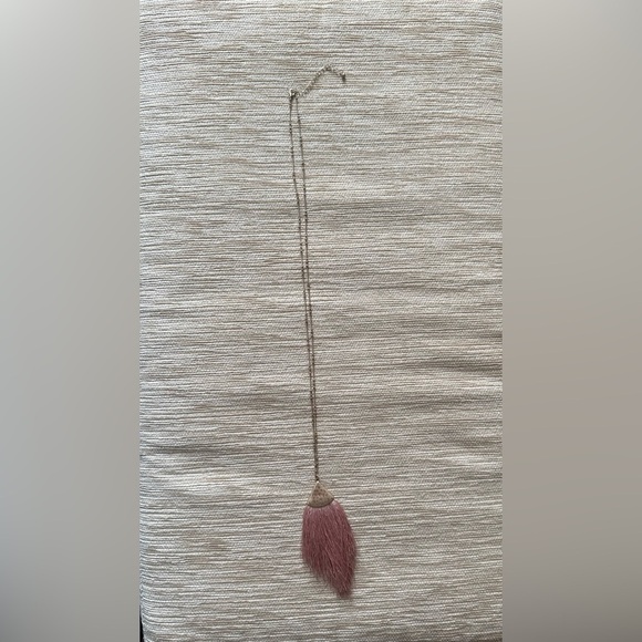 Noonday Collection Jewelry - Noonday Long Tassel Pendant Necklace Gold And Pink